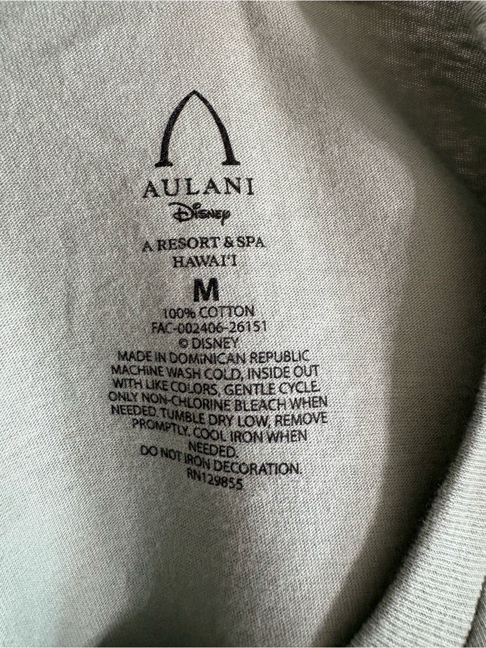 Disney Aulani medium Green Unisex T-shirt A Disney Resort & - Picture 9 of 10